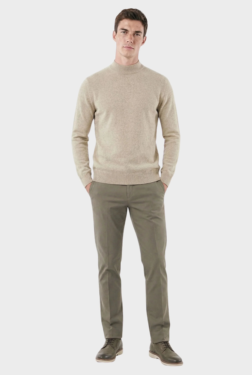 Men's High Collar Classic Sweater | Relvorn
