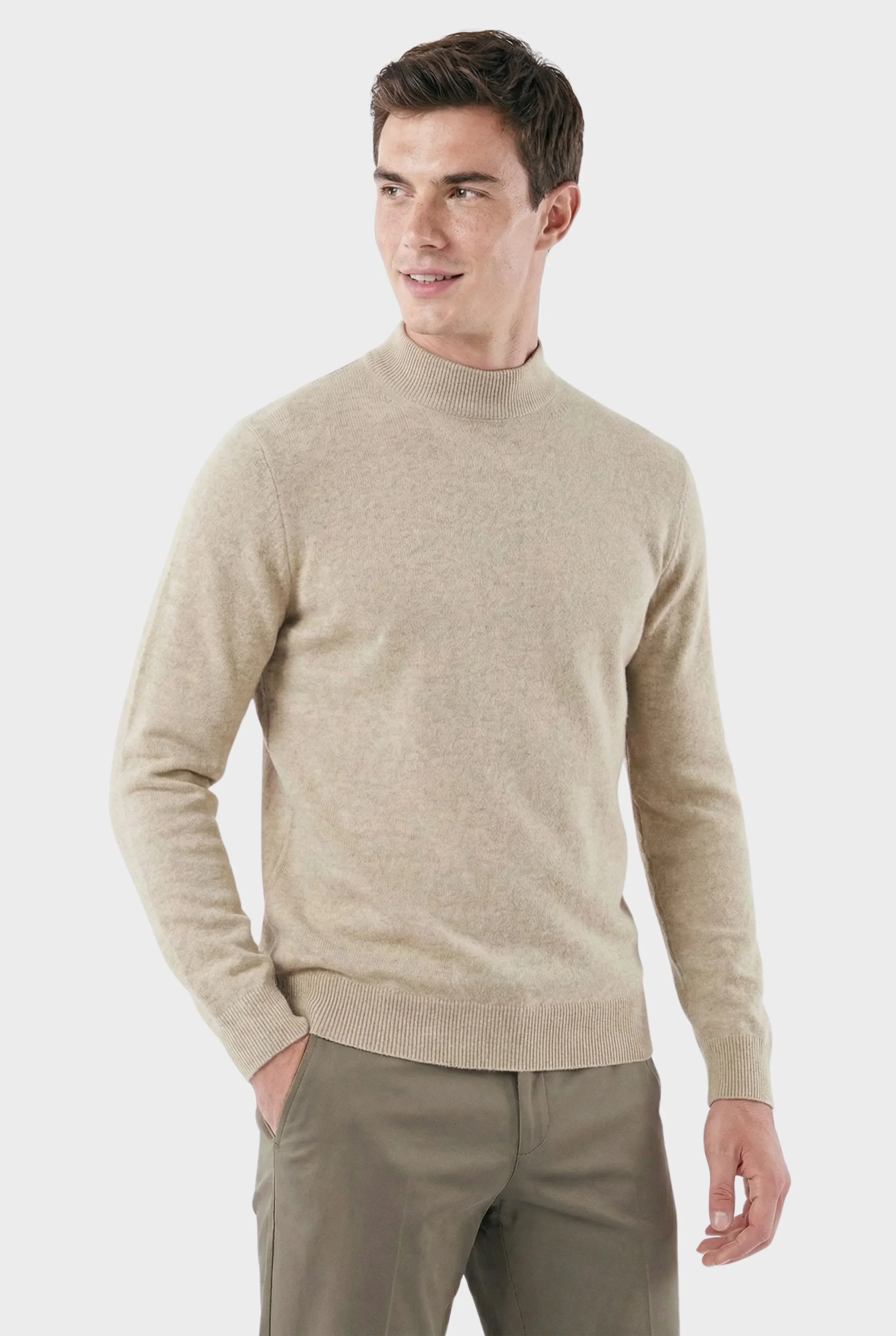 Men's High Collar Classic Sweater | Relvorn