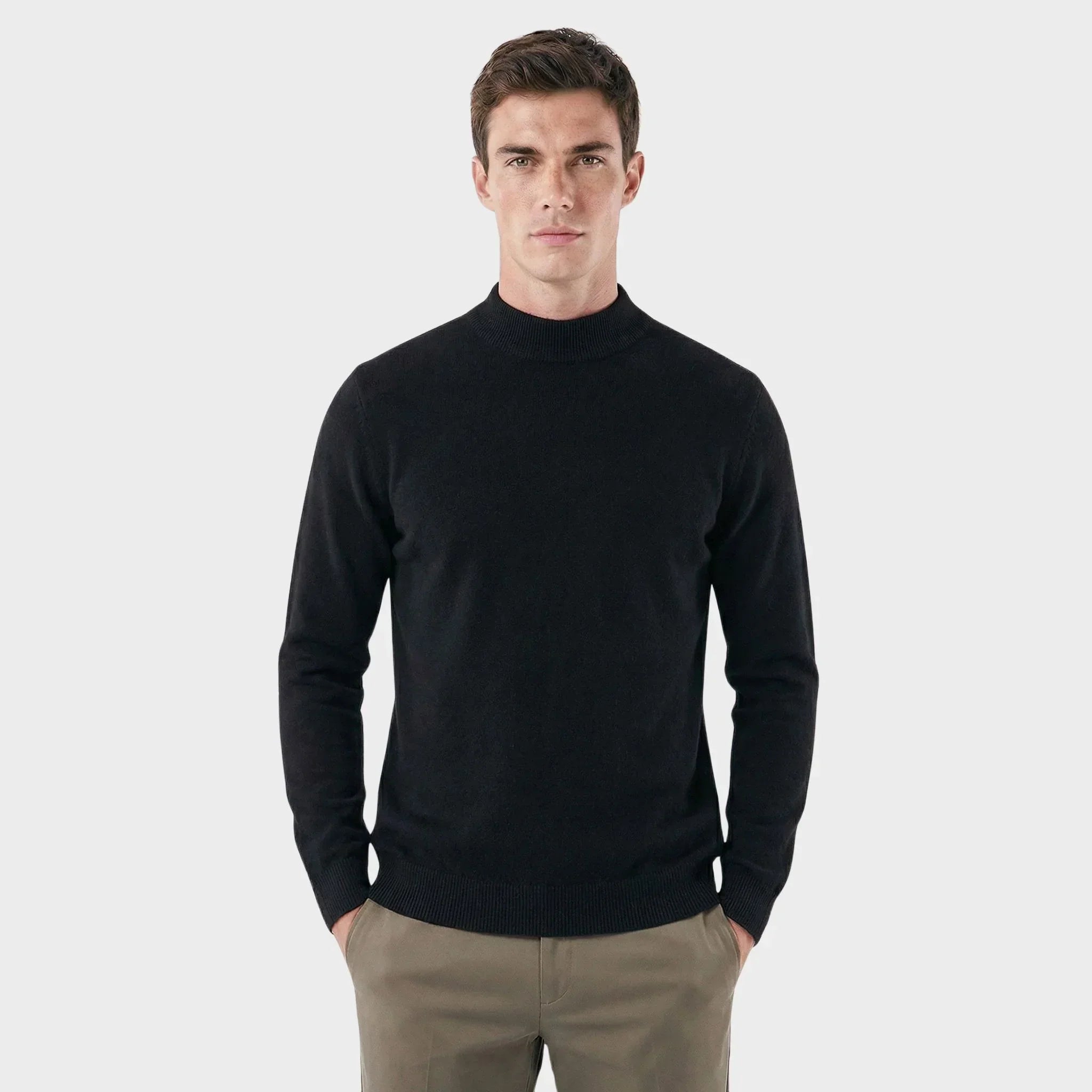 Men's High Collar Classic Sweater | Relvorn