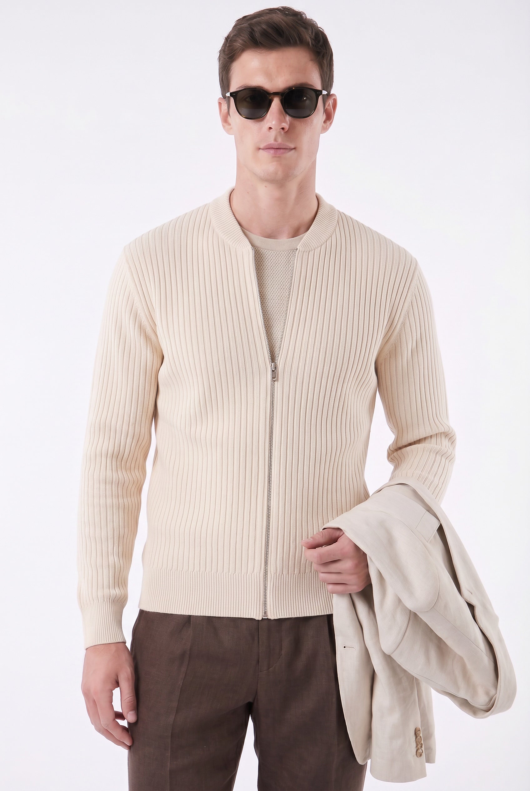 Men's Casual with Zip Fastening Quarter-Zip Sweater | Relvorn