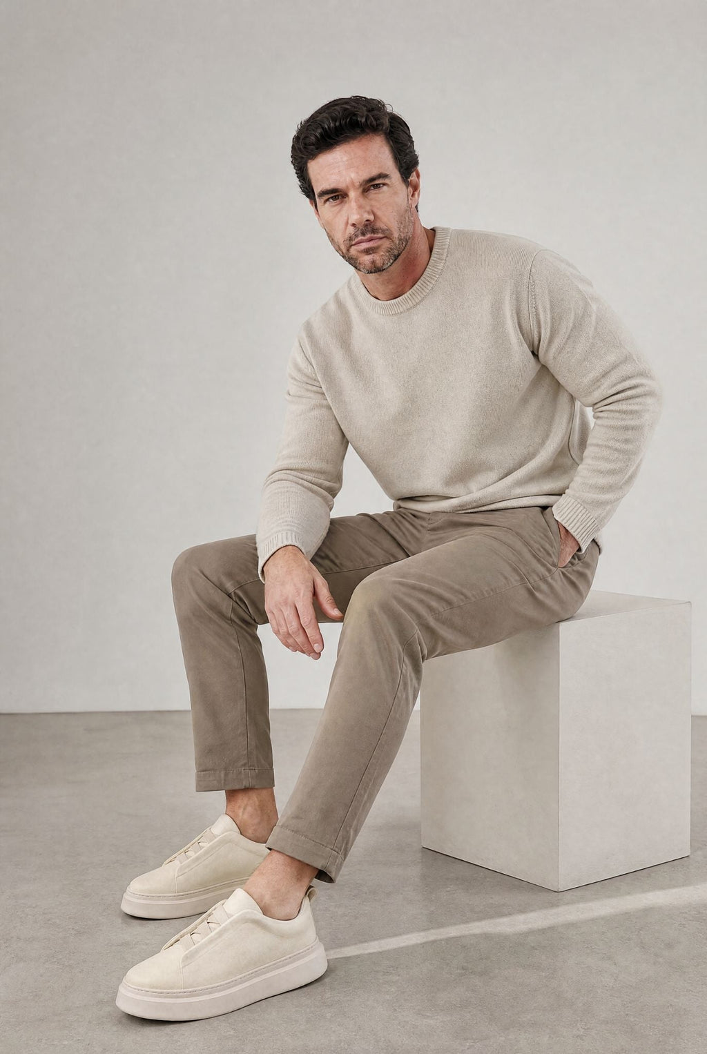 Men's Casual Leather Amsterdam Trainers | Relvorn