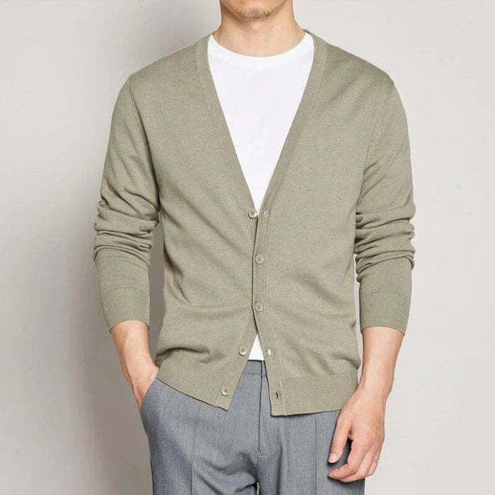 Men's Lightweight Casual V-Neck Cardigan | Relvorn
